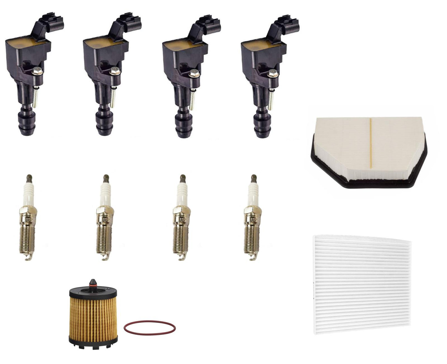 Direct Ignition Coils Spark Plugs Tune Up Kit For Captiva Sport 2.4L 2012-2015