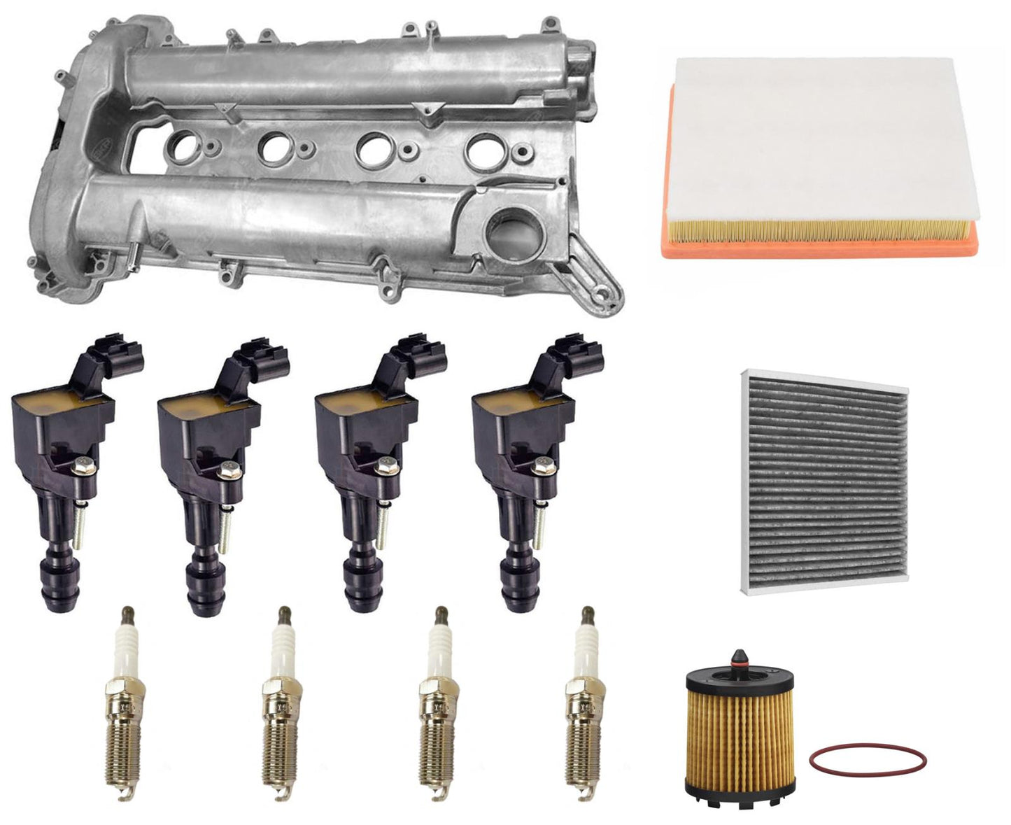 Engine Valve Cover Ignition Coils Tune Up Kit For Chevrolet Impala 2.4L 2014