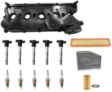 Engine Valve Cover Ignition Coils Tune Up Kit For Volkswagen Jetta 2.5L 05-2010