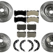 Drilled Front & Rear Disc Brake Rotors Brake Pads for Subaru WRX STi 2018-2021