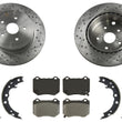 Drilled Rear Disc Brake Rotors Disc Brake Pads for Subaru WRX STi 2018-2021