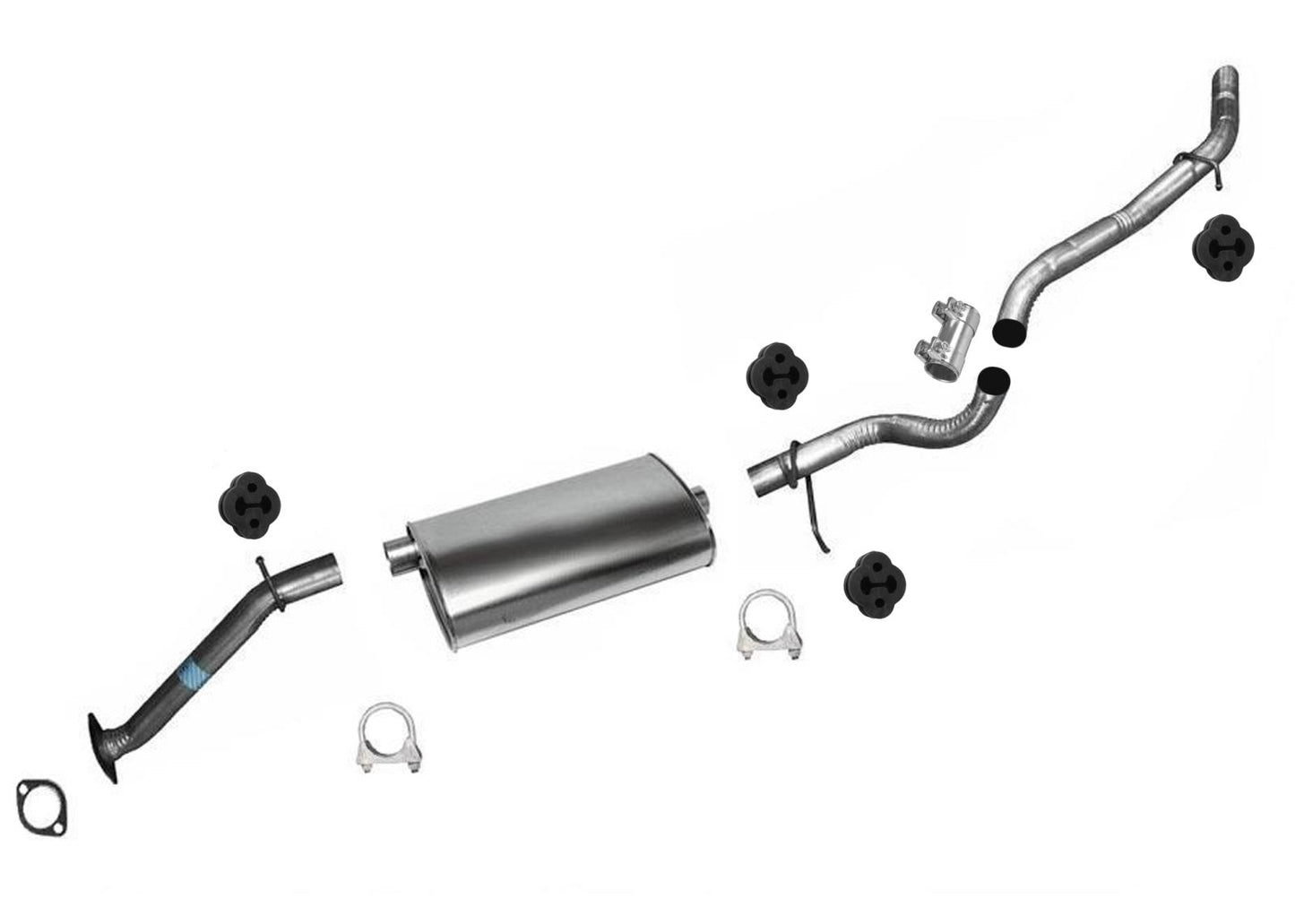 01-04 4x4 S10 Pick Up Crew Cab 4.3L V6 Sistema de silenciador de tubo de escape