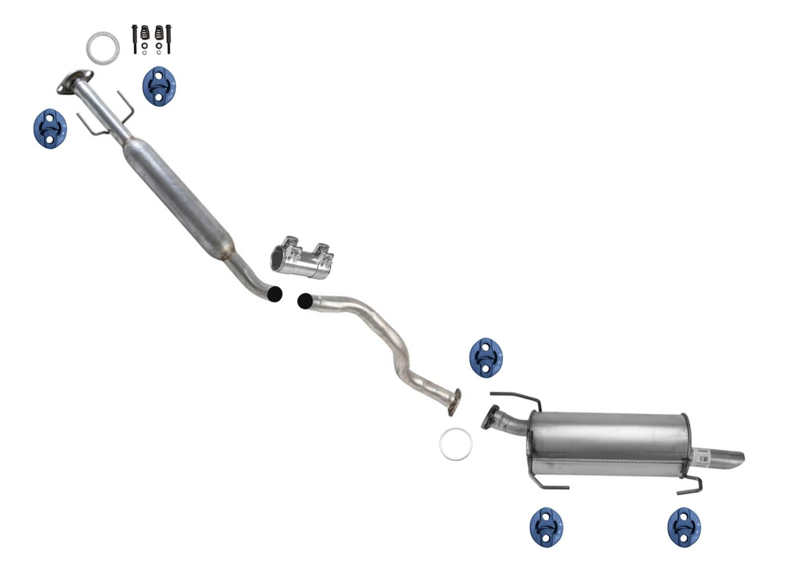 Silenciador del tubo de extensión del sistema de escape para Nissan Juke 11-15 1.6L FWD