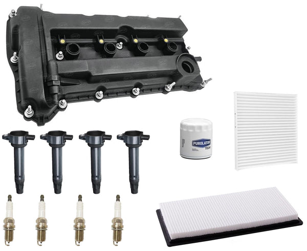 Engine Valve Cover Ignition Coils Tune Up Kit For Jeep Compass 2.4L 2007-2010