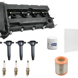 Engine Valve Cover Ignition Coils Tune Up Kit For Jeep Compass 2.4L 2011-2017