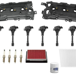 Engine Valve Covers Ignition Coils Tune Up Kit For Infiniti EX35 3.5L 2008-2012