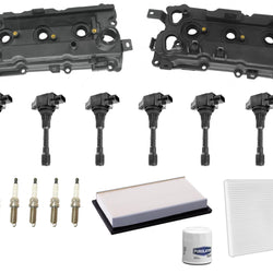 Engine Valve Covers Ignition Coils Tune Up Kit For Infiniti Q50 3.5L 2014-2018