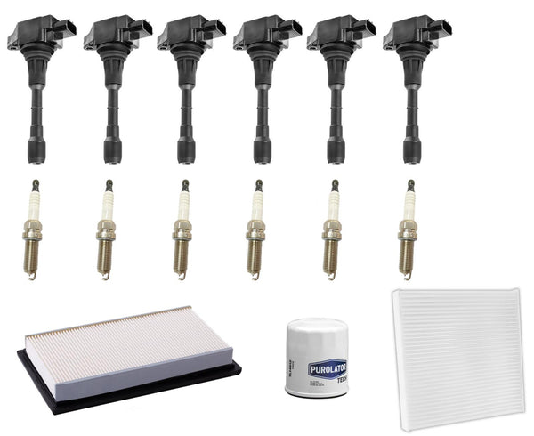 Direct Ignition Coils Spark Plugs Tune Up Kit For Infiniti Q50 3.5L 2014-2018