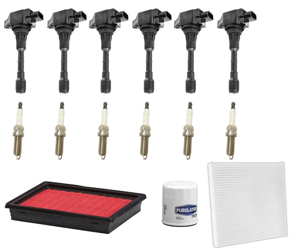 Direct Ignition Coils Spark Plugs Tune Up Kit For Infiniti Q70 3.5L 2014-2018