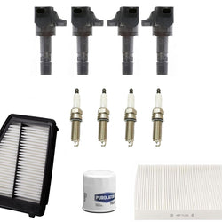 Oil Cabin Air Filters Coils & Iridium Spark Plugs For Honda Civic 1.8L 2012-2015