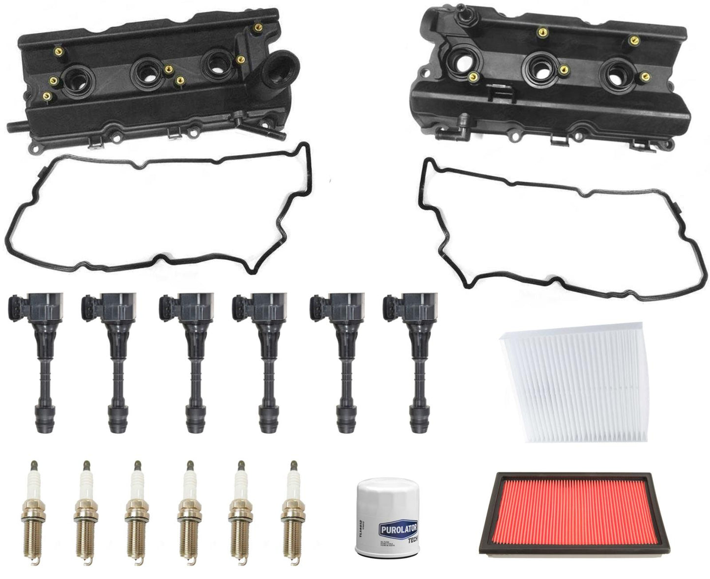 Engine Valve Covers Ignition Coils Tune Up Kit For Nissan 350Z 3.5L 2003-2006