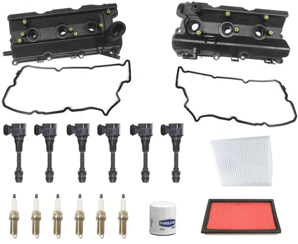 Engine Valve Covers Ignition Coils Tune Up Kit For Nissan 350Z 3.5L 2003-2006