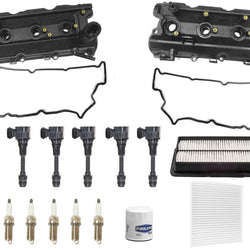 Engine Valve Covers Ignition Coils Tune Up Kit For Infiniti M35 3.5L 2006-2008