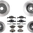 Coated Front & Rr Disc Brake Rotors Disc Brake Pads for BMW X5 19-23 3.0L 348MM
