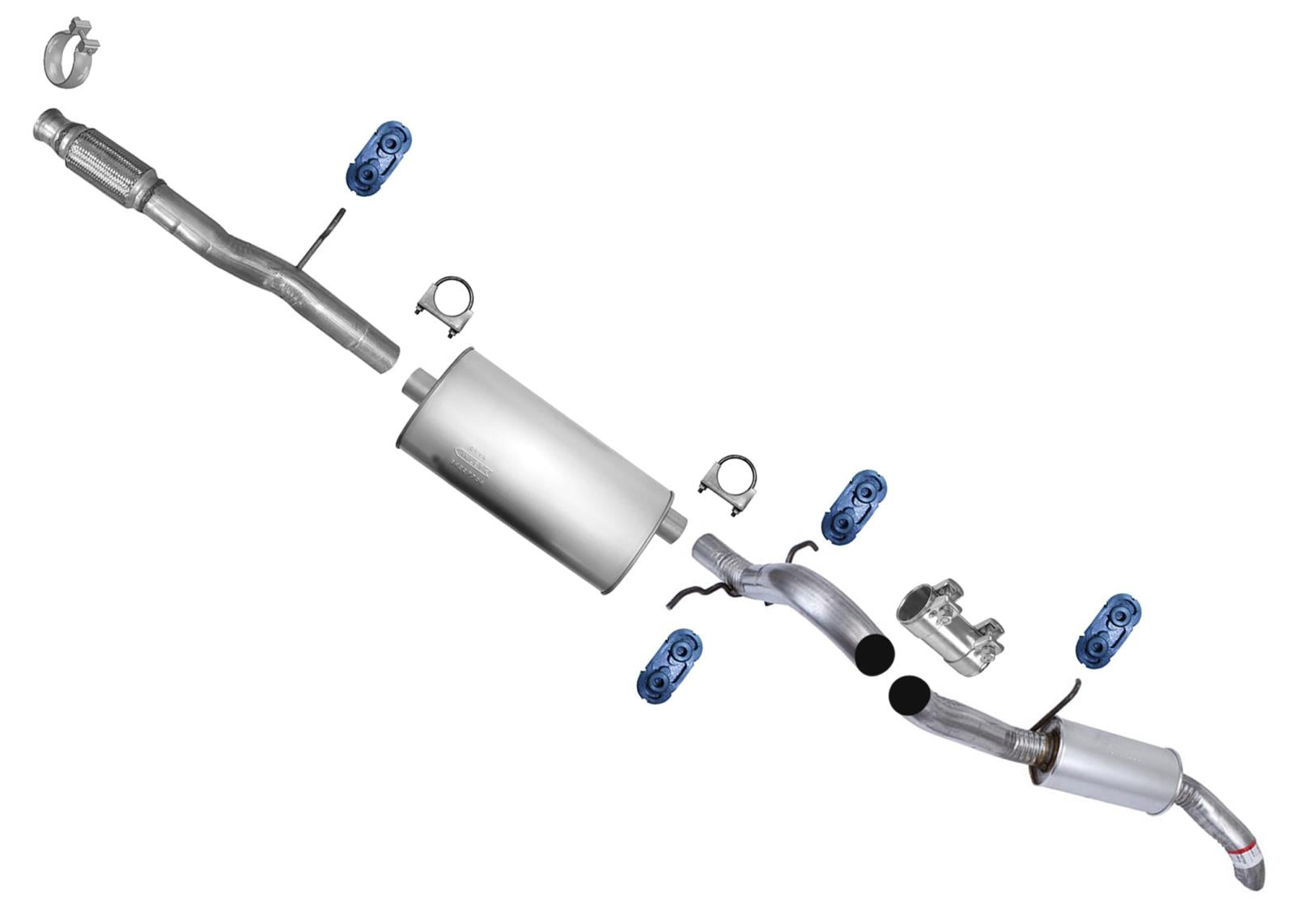 Flex Pipe Muffler Tail Pipe for Chevrolet Suburban 2015 2017 2018 2019 2020 5.3L