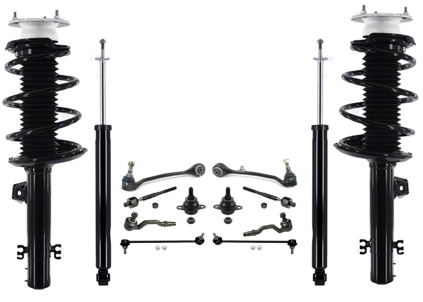 Coil Spring Struts Rear Shocks Control Arm Kit for BMW X3 2004 2005 2006 2007