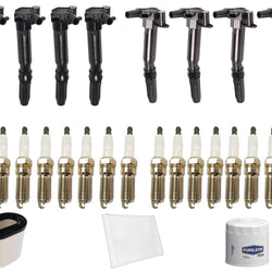 Ignition Coils Spark Plugs Air Cabin Oil Filters For Ford F-250 6.2L 2018 2019