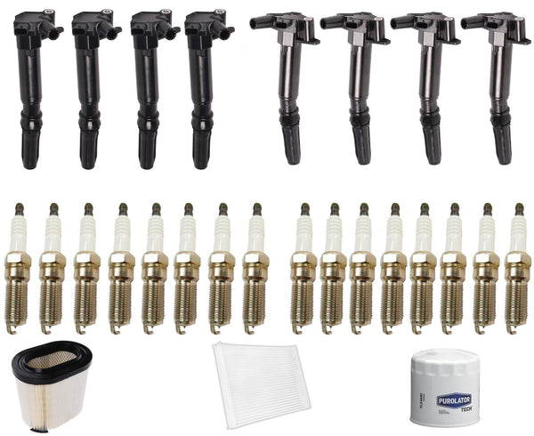 Ignition Coils Spark Plugs Air Cabin Oil Filters For Ford F-250 6.2L 2018 2019