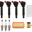 Ignition Coils Spark Plugs Air Cabin & Oil Filters For Fiat 500L 1.4L 2014-2020