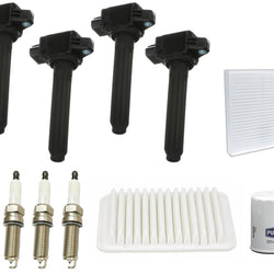Ignition Coils Spark Plugs Tune Up Kit For Mitsubishi Outlander 2.4L 2014-2019