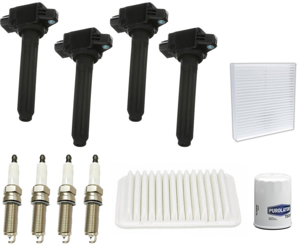 Ignition Coils Spark Plugs Tune Up Kit For Mitsubishi Outlander 2.4L 2014-2019