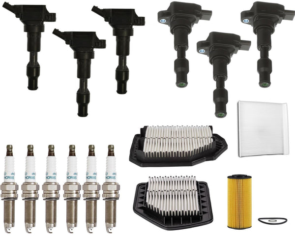 Ignition Coils Spark Plugs Tune Up Kit For Genesis G90 3.3L 2017 2018 2019 2022