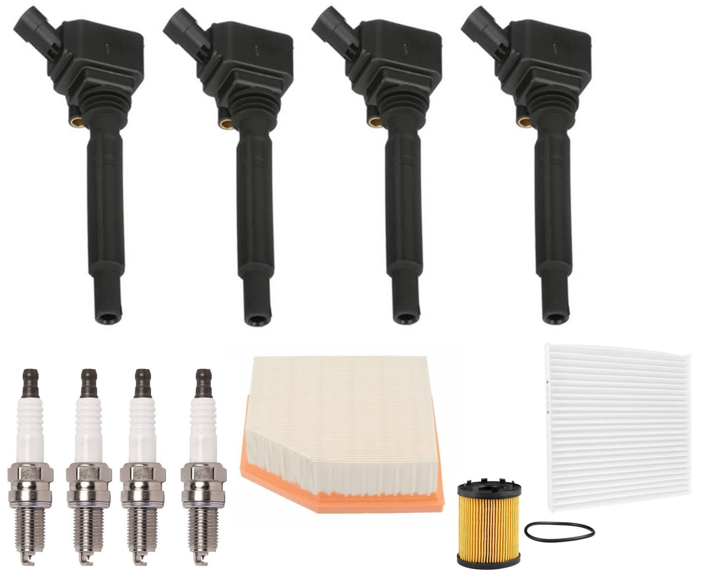 Ignition Coils Spark Plugs Tune Up Kit For Dodge Dart 1.4L 2013 2014 2015 2016