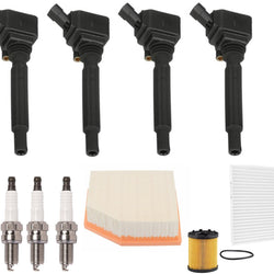 Ignition Coils Spark Plugs Tune Up Kit For Dodge Dart 1.4L 2013 2014 2015 2016