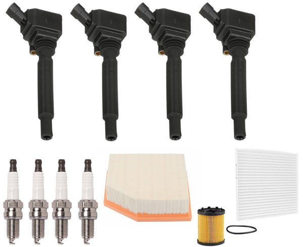 Ignition Coils Spark Plugs Tune Up Kit For Dodge Dart 1.4L 2013 2014 2015 2016
