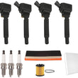 Ignition Coils Spark Plugs Tune Up Kit For Fiat 500 1.4L Turbo 2012 2014 2017