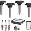 Ignition Coils Iridium Spark Plugs Tune Up Kit For Toyota Yaris IA 1.5L 17 2018