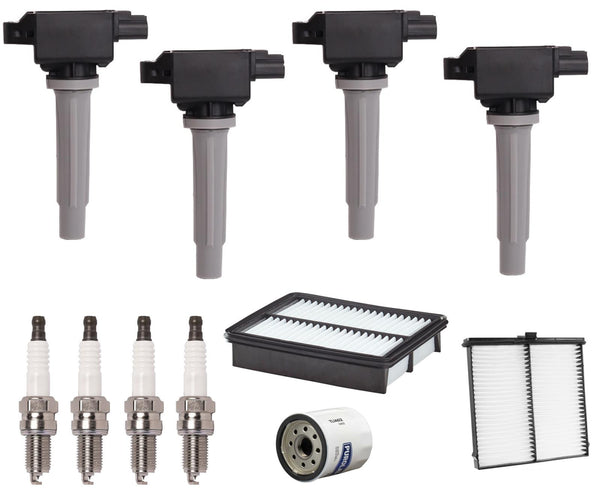 Ignition Coils Iridium Spark Plugs Tune Up Kit For Toyota Yaris IA 1.5L 17 2018