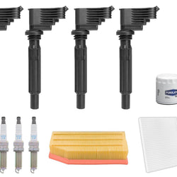 Ignition Coils & Iridium Spark Plugs Tune Up Kit For Jeep Wrangler 2.0L 18-2024
