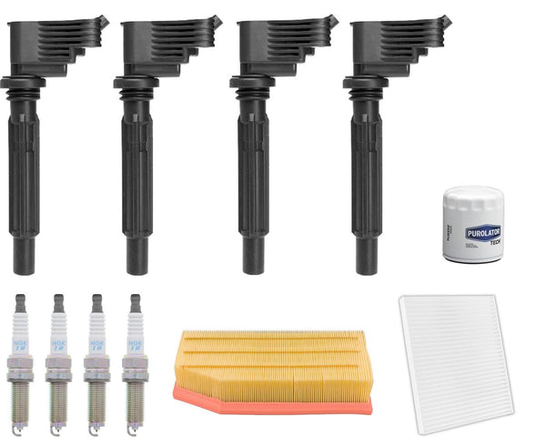 Ignition Coils & Iridium Spark Plugs Tune Up Kit For Jeep Wrangler 2.0L 18-2024