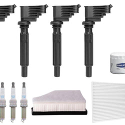 Ignition Coils Iridium Spark Plugs Tune Up Kit For Grand Cherokee 2.0L 2022-2024
