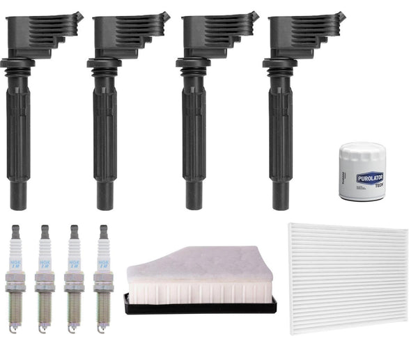 Ignition Coils Iridium Spark Plugs Tune Up Kit For Grand Cherokee 2.0L 2022-2024