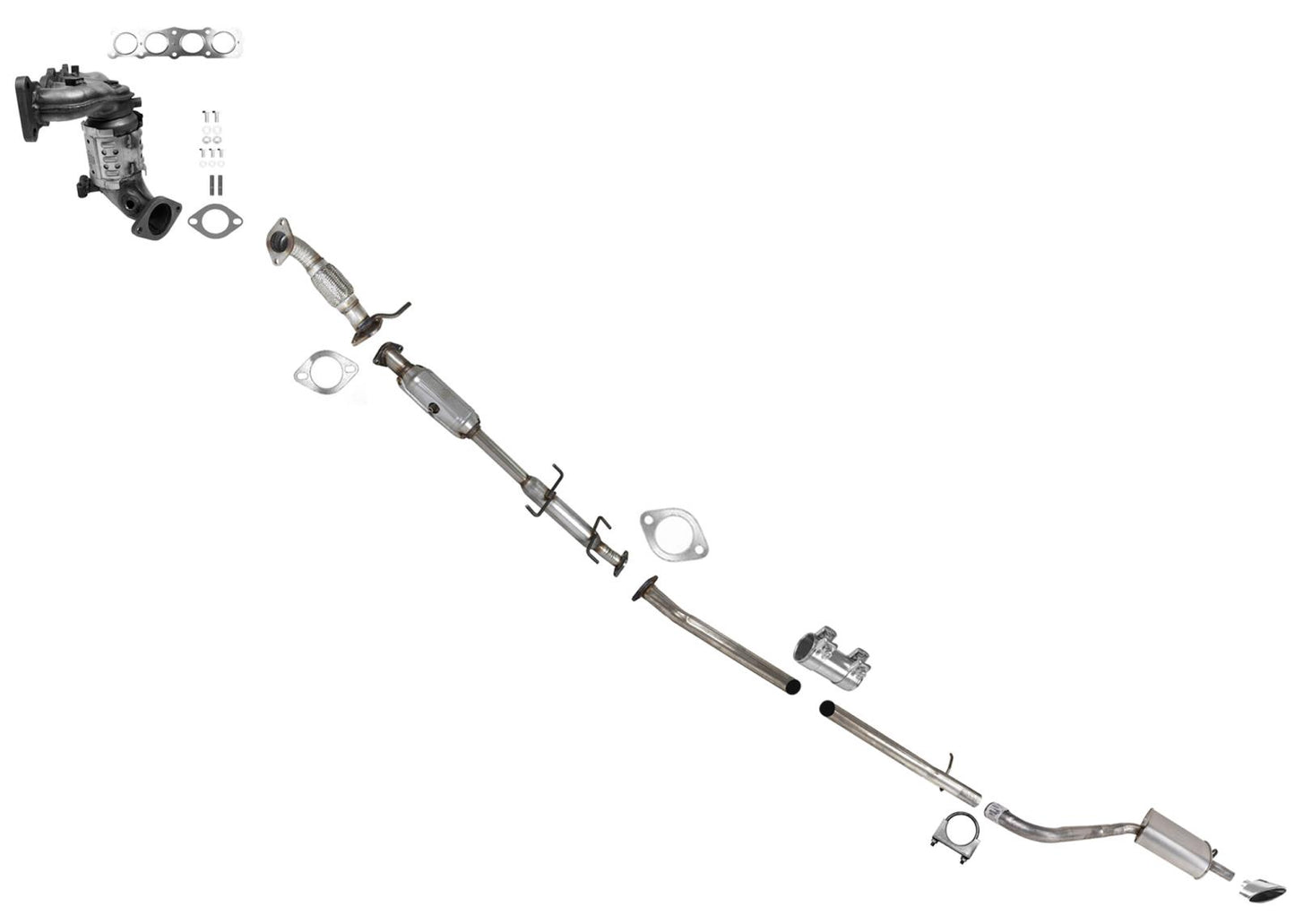 Converter Pipe Rear Muffler Exhaust System for KIA Optima 2016 2017 2020 2.4L