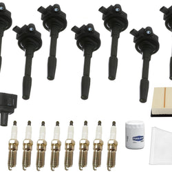 Ignition Coils Iridium Spark Plugs Tune Up Kit For Ford F-150 5.0L 2018-2021