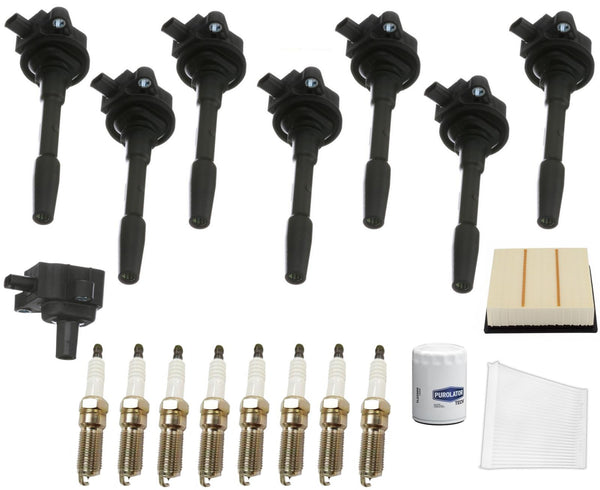 Ignition Coils Iridium Spark Plugs Tune Up Kit For Ford F-150 5.0L 2018-2021