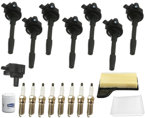 Ignition Coils Iridium Spark Plugs Tune Up Kit For Ford Mustang 5.0L 2018-2020