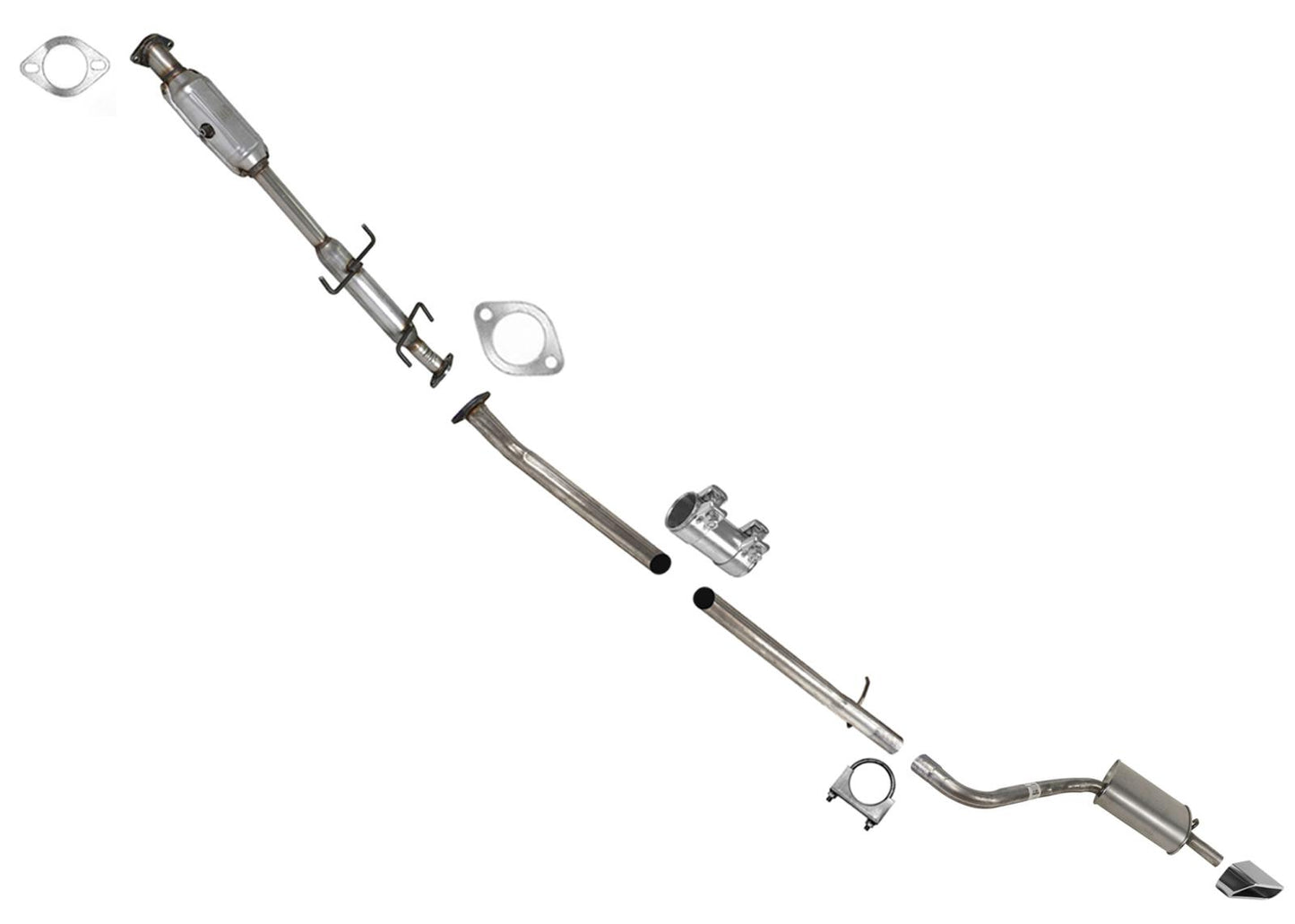 Extension Pipe Rear Muffler Exhaust System for Hyundai Sonata 2015-2019 2.4 Gas