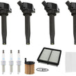 Ignition Coils & Laser Iridium Spark Plugs Tune Up Kit For Elantra 1.6L 20-2022