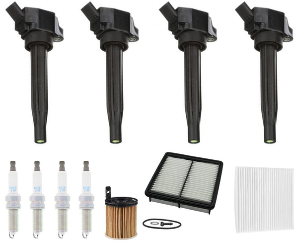 Ignition Coils & Laser Iridium Spark Plugs Tune Up Kit For Elantra 1.6L 20-2022