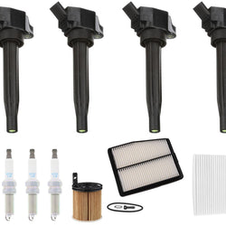Ignition Coils Laser Iridium Spark Plugs Tune Up Kit For Santa Fe 1.6L 2021-23