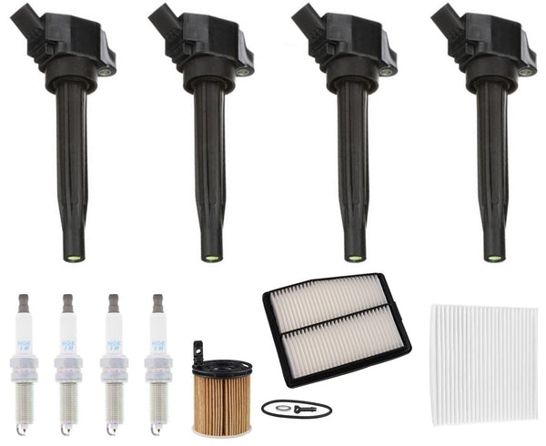 Ignition Coils Laser Iridium Spark Plugs Tune Up Kit For Santa Fe 1.6L 2021-23