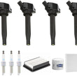 Ignition Coils Laser Iridium Spark Plugs Tune Up Kit For Kona 1.6L 2021 2022