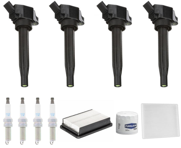 Ignition Coils Laser Iridium Spark Plugs Tune Up Kit For Kona 1.6L 2021 2022