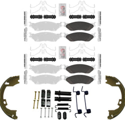 Galvanized Semi Metallic Brake Pads for Ford F450 Super Duty 2005-2016 Heavy Dty