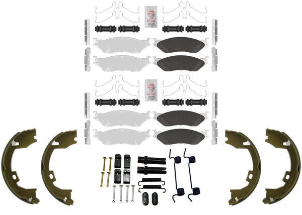 Galvanized Semi Metallic Brake Pads for Ford F450 Super Duty 2005-2016 Heavy Dty