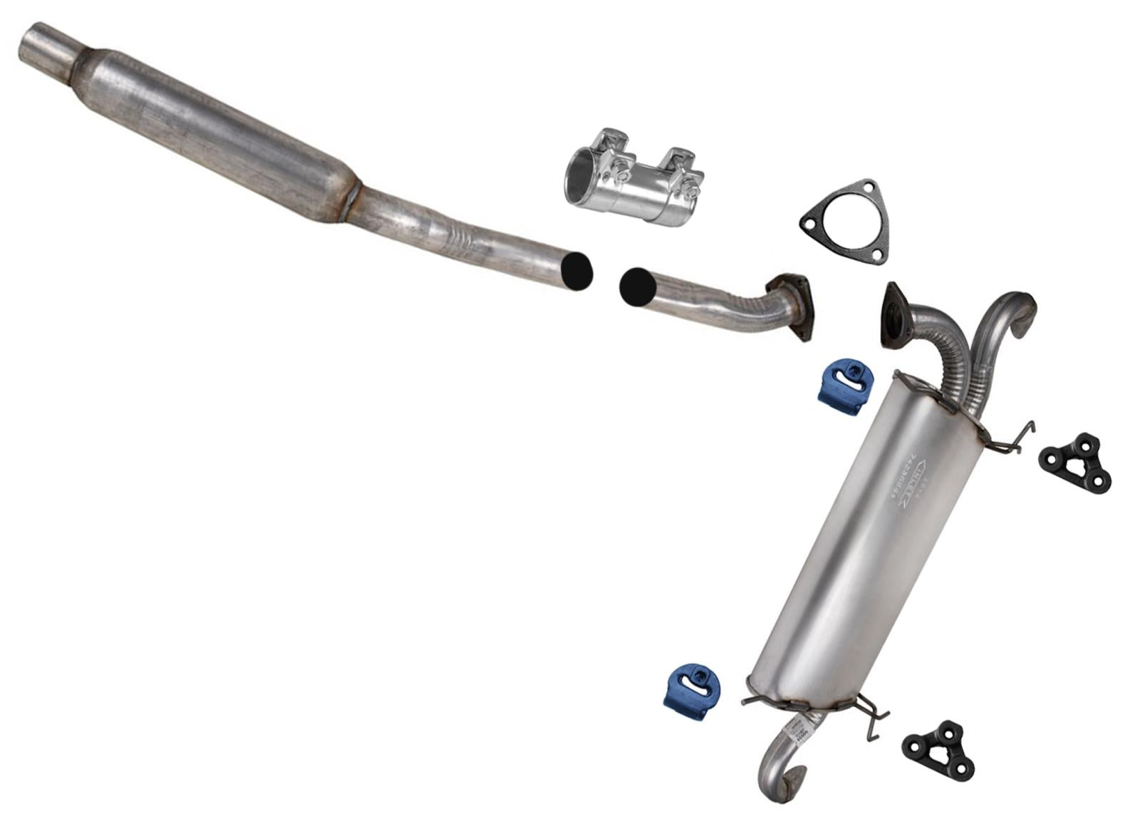 Weld On Resonator Muffler Exhaust System for Acura RDX 2013 2014 2015 2017 2018